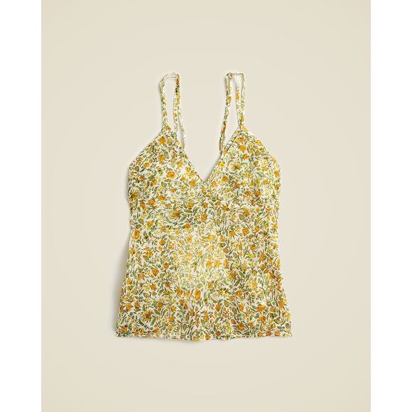 J.Crew Crinkle Chiffon Camisole Top in Floral Vines - 4 - Picture 1 of 8